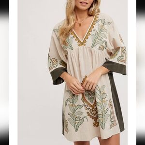 New Avara Boho Babydoll Dress Medium